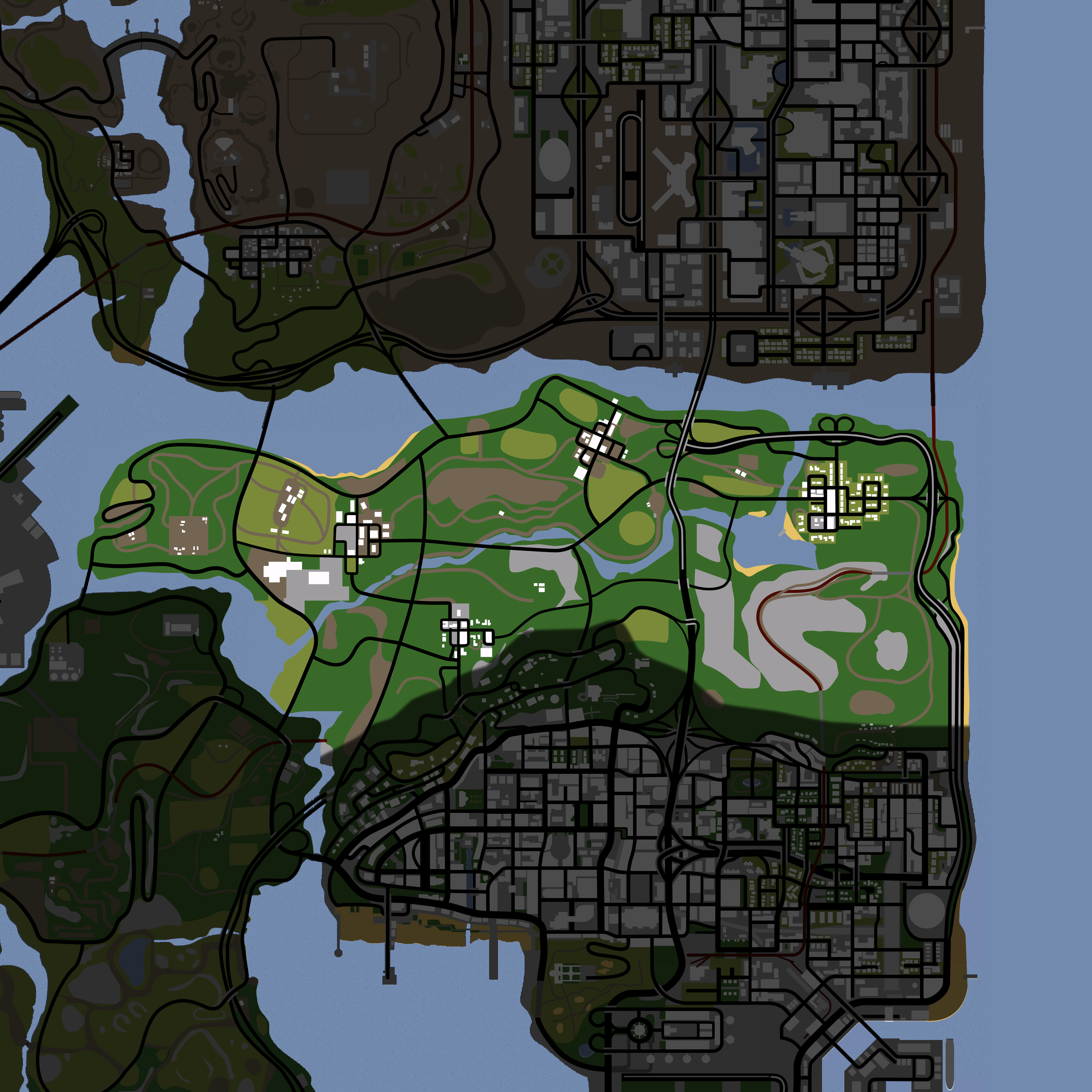 gta san andreas map with place names