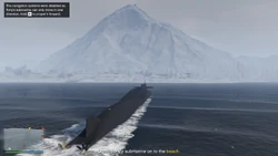 Crash Tony's submarine onto the beach.