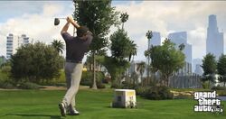 Michael in the golf course.