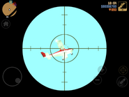 The DeadDodo viewed through a sniper rifle in the mobile version of Grand Theft Auto III.