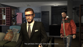 Tony tells Luis that Gracie has been kidnapped.