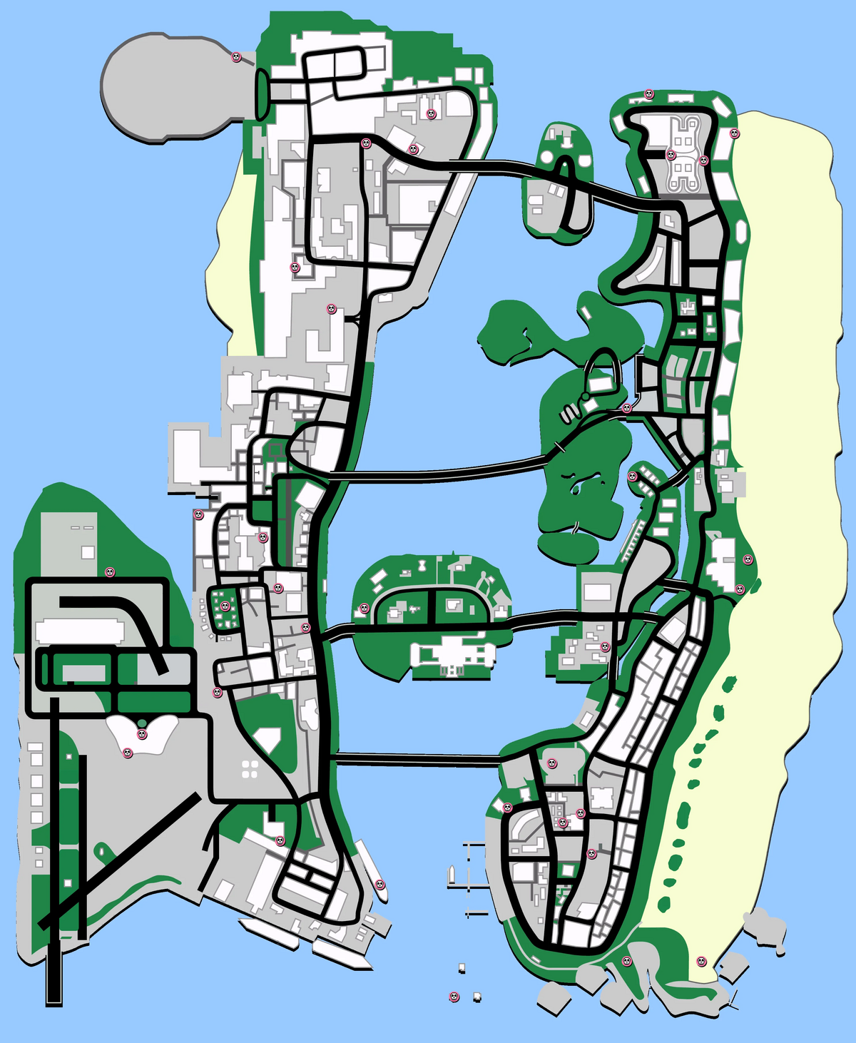 gta vice city stories weapons map