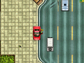 Stealing the car.