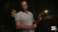 Trevor Philips using the wrench in the singleplayer mission By the Book.