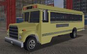 A mod-restored school bus in GTA III.