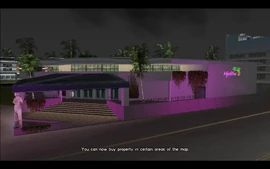 After gaining enough notoriety from the commotion he caused in the mall, Tommy can now purchase various businesses around Vice City.