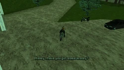 And asks if he has some money.