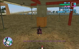 Tommy planting the first bomb.