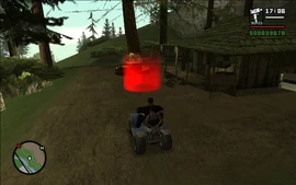 Carl and Catalina returning to Catalina's cabin.