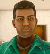 Tommy Vercetti in-game model in Grand Theft Auto: Vice City - The Definitive Edition.