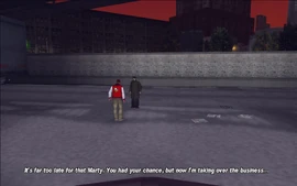 The lover refuses and says that Marty ran out of time and that the lover will have to take Marty's business over.
