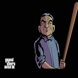 Toni Cipriani[1] holding a baseball bat.