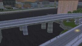 The overpass, looking from west to east (GTA III).