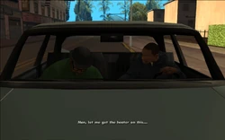 CJ suggests getting a gun and killing the two gangbangers.