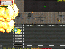 Destroying the first Lewd Lorry.