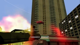 Lance takes another ramp trying to escape the Cholos.