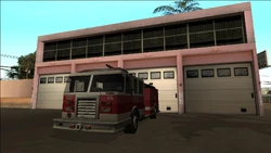 LasVenturasFireStation-GTASA-FireTruck.jpg (133 KB) Fire Truck parked outside the station.