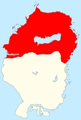 Location of Blaine County in San Andreas.