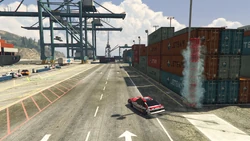 Turning right at a pillar