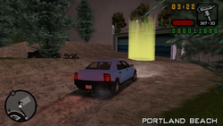 Arriving at Salvatore's mansion.