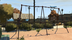 The infamous swing set.