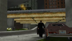 Getting in the contact's car.