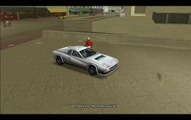 Unfortunately, the dealer attempts to rip Tommy off, as he runs back to his PCJ 600 after getting the money, without handing over the ingredients.