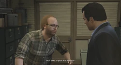 Lester saying goodbye to Michael.