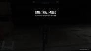 Junk Energy Time Trial end – in this case it is "failed" as the par time was not beaten.