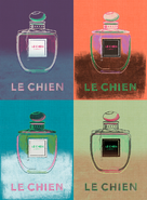 Le Chien (1-4), a suite of four individual artworks by Billy Wiener at The Diamond Casino & Resort, which is a parody of the Chanel No. 5 by Andy Warhol.