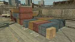 Blank shipping containers at the 