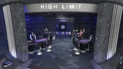 The high limit gambling area.