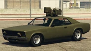 WeaponizedTampa-GTAO-front-FrontMissileLaunchers.png (2.25 MB) A Weaponized Tampa with the Front Missile Launchers upgrade.