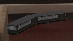 Brown model train.
