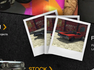 The 3 Polaroid-style pictures appearing on the website after the Lowriders: Custom Classics Update, displaying a Tornado and Sabre Turbo.