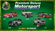 Premium Deluxe Motorsport stock.