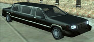 The black Stretch in GTA San Andreas. (Rear quarter view)