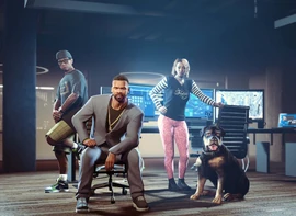 Pre-release screenshot of Lamar Davis, Franklin Clinton, Imani, and Chop.