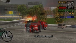 Bonus earned for destroying a vehicle.