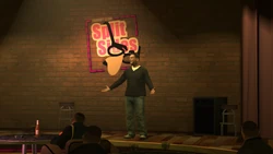 Ricky Gervais performing