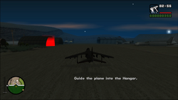 Guide the plane into the Hangar.