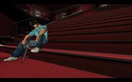 KeepYourFriendsClose-GTAVC-SS41.jpg (165 KB) After the shootout and the assassination of Sonny, Tommy is sitting on the mansion's main staircase, alone, thinking about the bloodshed he just caused.