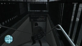Niko going down to the subway station – Emerald Station.