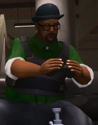 Big Smoke before the shootout in End of the Line in The Definitive Edition.