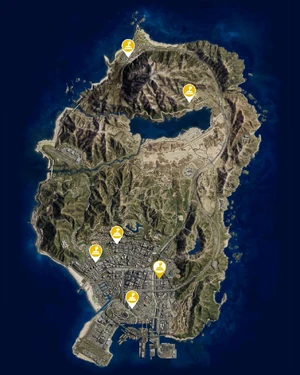 The Arcade locations map.