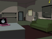 An interior of a safehouse in the DS rendition.