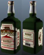 A bottle of The Mount bourbon whiskey.