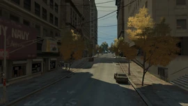 Bedrock Street as seen from the east.