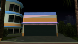 The garage next to the hotel.