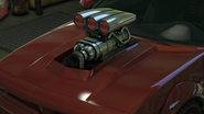 The engine of the Gauntlet Hellfire available as a modification. In addition of a higher level of detail, superchargers' "butterflies" now opens with the throttle inputs.